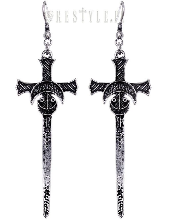 Restyle Silver Swords Earrings