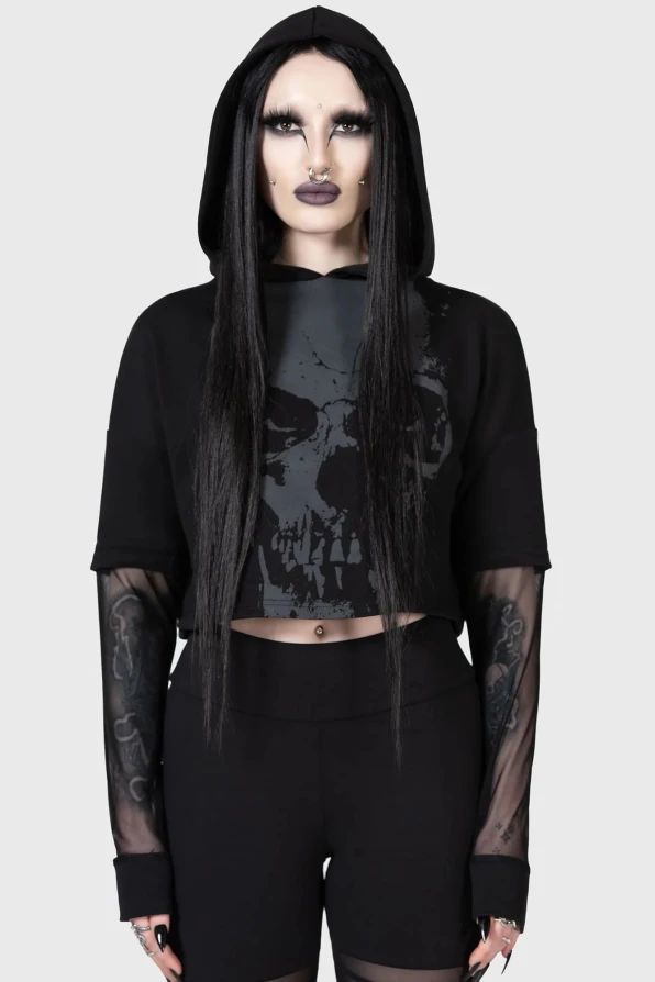 Killstar Kihilist Hoodie Chilled Bone