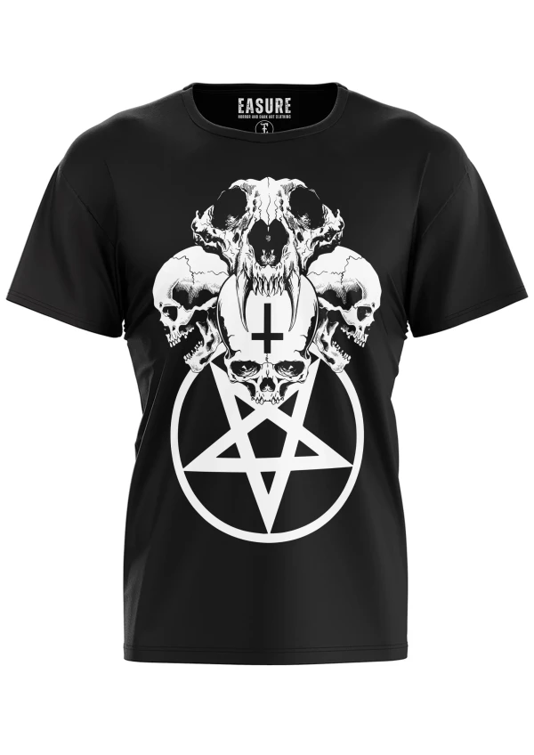 Easure Shirt Skull Pentagram Kids