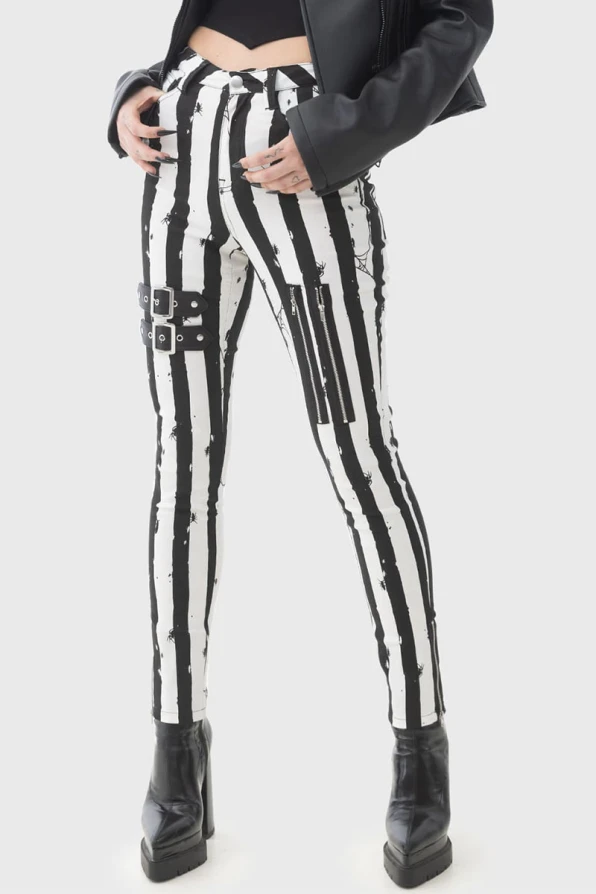 Killstar trousers Distressed Stripe