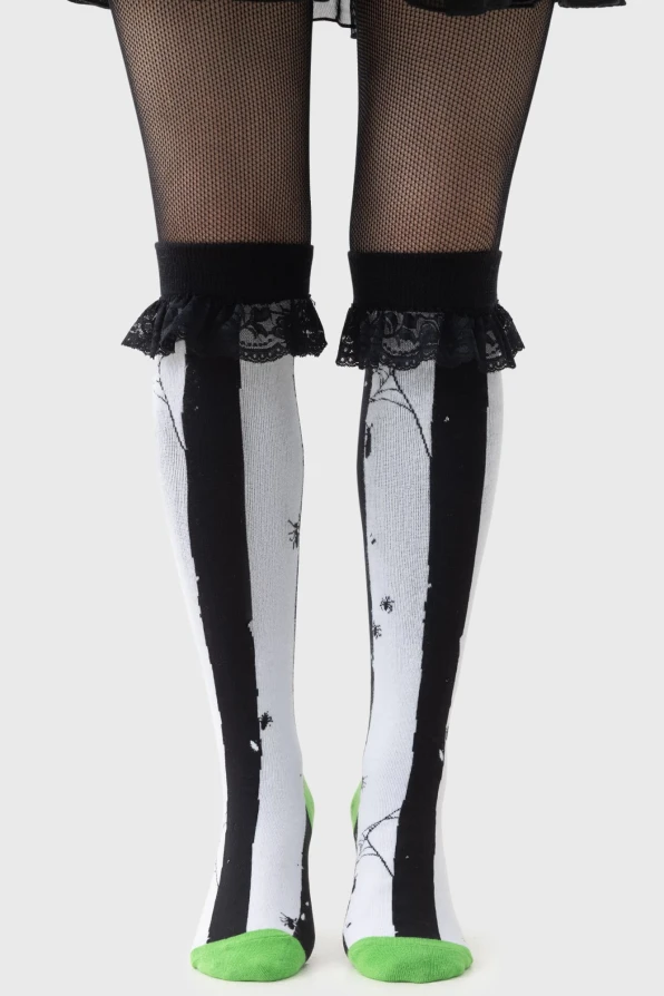 Killstar stockings Distressed Stripe