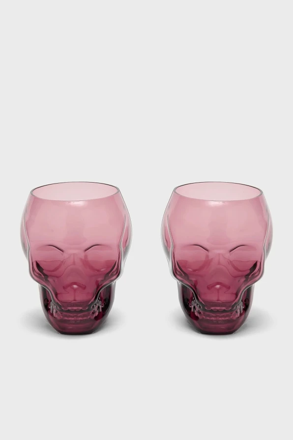 Killstar Glas Cranium Plum 2er Set